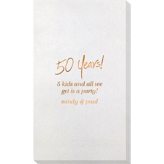 Fun 50 Years Bamboo Luxe Guest Towels